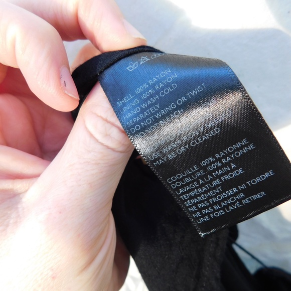 Urban Outfitters dress S, ruffle, black, rayon, pockets, sleeveless, lined - Picture 7 of 13